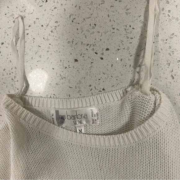 Vintage BARBRA SUE Nautical White and Navy Crew Neck Sweater | Short Sleeves | M - Picture 12 of 12